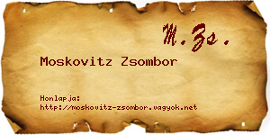 Moskovitz Zsombor névjegykártya
