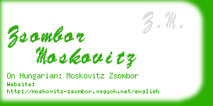 zsombor moskovitz business card